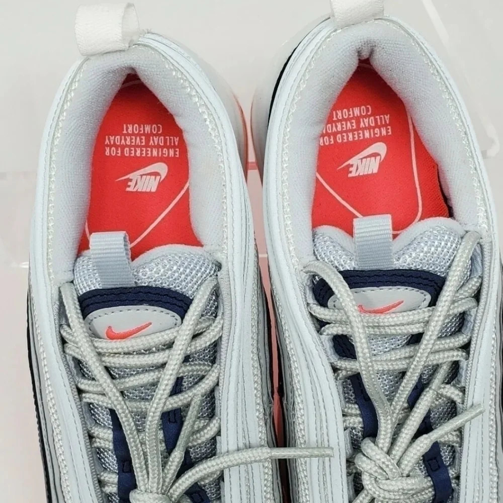 Nike Air Max 97 Women's Pure Platinum Laser Orange Size 5.5  921733-015 New